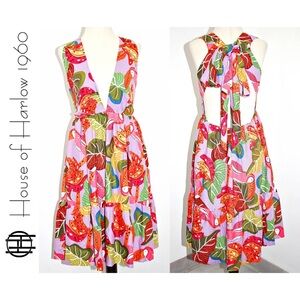 New!! House of Harlow 1960 Tropical Print Dress farm Rio vibes